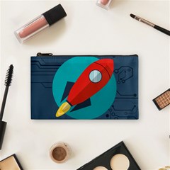 Rocket With Science Related Icons Image Cosmetic Bag (Small)