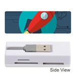 Rocket With Science Related Icons Image Memory Card Reader (Stick) Front