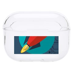 Rocket With Science Related Icons Image Hard PC AirPods Pro Case