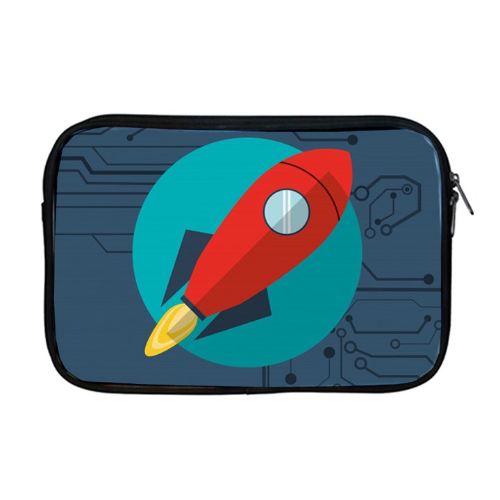 Rocket With Science Related Icons Image Apple MacBook Pro 17  Zipper Case