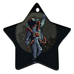 Illustration Drunk Astronaut Ornament (star) by Bedest