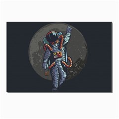 Illustration Drunk Astronaut Postcard 4 x 6  (pkg Of 10) by Bedest