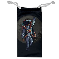 Illustration Drunk Astronaut Jewelry Bag by Bedest