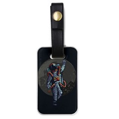 Illustration Drunk Astronaut Luggage Tag (one Side) by Bedest