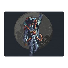 Illustration Drunk Astronaut Two Sides Premium Plush Fleece Blanket (mini) by Bedest