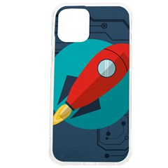 Rocket With Science Related Icons Image Iphone 12 Pro Max Tpu Uv Print Case