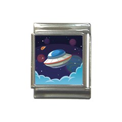 Ufo Alien Spaceship Galaxy Italian Charm (13mm) by Bedest