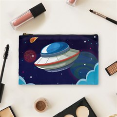 Ufo Alien Spaceship Galaxy Cosmetic Bag (medium) by Bedest