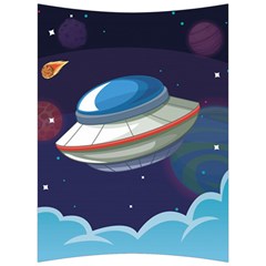 Ufo Alien Spaceship Galaxy Back Support Cushion by Bedest