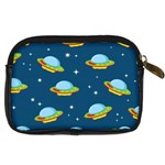 Seamless Pattern Ufo With Star Space Galaxy Background Digital Camera Leather Case Back