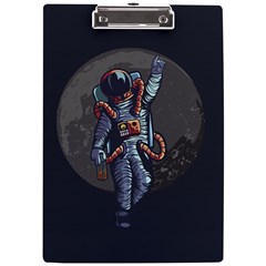 Illustration Drunk Astronaut A4 Acrylic Clipboard by Bedest