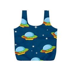 Seamless Pattern Ufo With Star Space Galaxy Background Full Print Recycle Bag (s) by Bedest