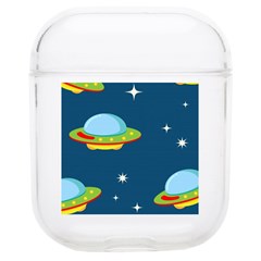 Seamless Pattern Ufo With Star Space Galaxy Background Soft Tpu Airpods 1/2 Case by Bedest