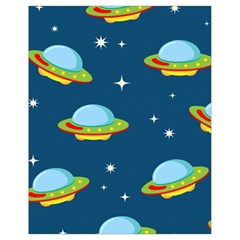 Seamless Pattern Ufo With Star Space Galaxy Background Drawstring Bag (small) by Bedest