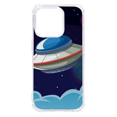 Ufo Alien Spaceship Galaxy Iphone 14 Pro Tpu Uv Print Case by Bedest