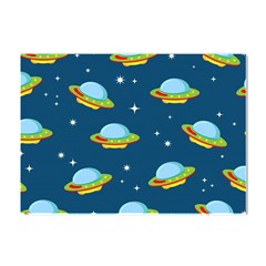 Seamless Pattern Ufo With Star Space Galaxy Background Crystal Sticker (a4) by Bedest