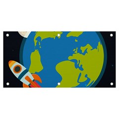 Spaceship Design Banner And Sign 6  X 3  by Bedest