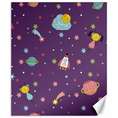 Space Travels Seamless Pattern Vector Cartoon Canvas 8  X 10  by Bedest