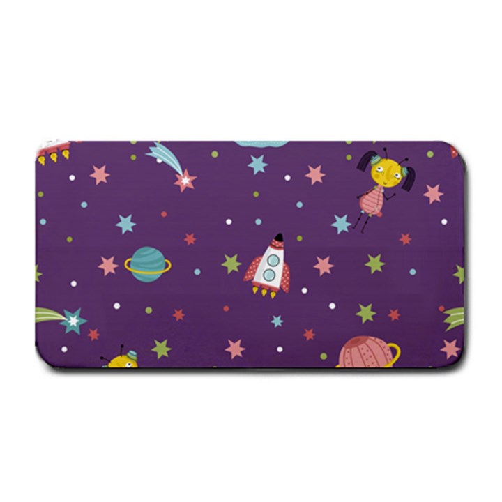 Space Travels Seamless Pattern Vector Cartoon Medium Bar Mat