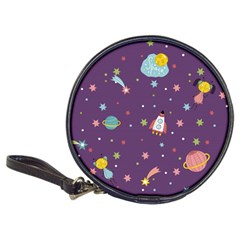 Space Travels Seamless Pattern Vector Cartoon Classic 20-cd Wallets by Bedest