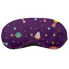 Space Travels Seamless Pattern Vector Cartoon Sleep Mask by Bedest