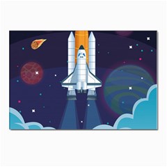 Spaceship Milkyway Galaxy Postcard 4 x 6  (pkg Of 10)