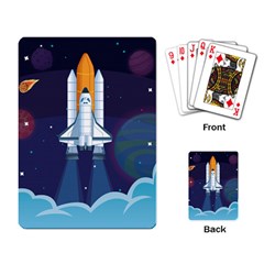 Spaceship Milkyway Galaxy Playing Cards Single Design (rectangle) by Bedest