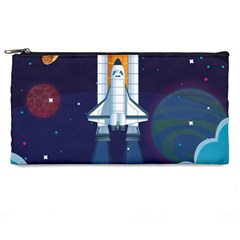 Spaceship Milkyway Galaxy Pencil Case by Bedest