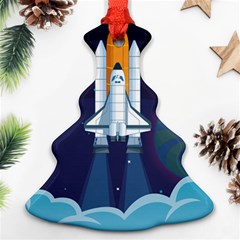 Spaceship Milkyway Galaxy Christmas Tree Ornament (two Sides) by Bedest