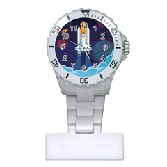 Spaceship Milkyway Galaxy Plastic Nurses Watch