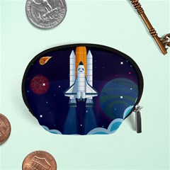 Spaceship Milkyway Galaxy Accessory Pouch (small) by Bedest