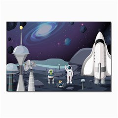 Alien Astronaut Scene Postcard 4 x 6  (pkg Of 10) by Bedest