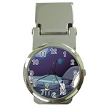 Alien Astronaut Scene Money Clip Watches Front