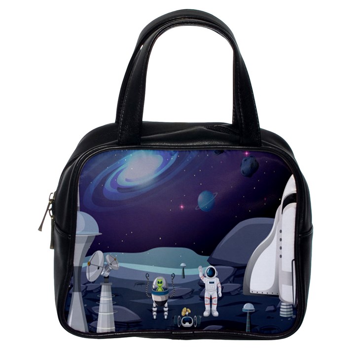 Alien Astronaut Scene Classic Handbag (One Side)