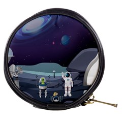 Alien Astronaut Scene Mini Makeup Bag by Bedest