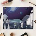 Alien Astronaut Scene Cosmetic Bag (XL) Back