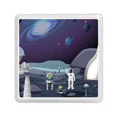 Alien Astronaut Scene Memory Card Reader (square) by Bedest