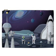 Alien Astronaut Scene Cosmetic Bag (xxl) by Bedest