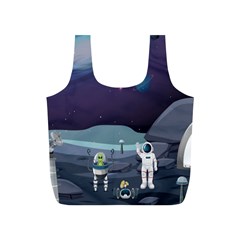 Alien Astronaut Scene Full Print Recycle Bag (s) by Bedest