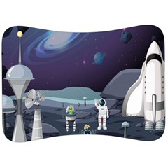 Alien Astronaut Scene Velour Seat Head Rest Cushion by Bedest