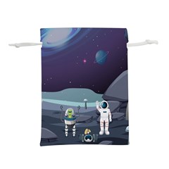 Alien Astronaut Scene Lightweight Drawstring Pouch (l) by Bedest