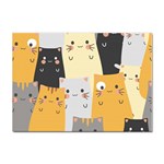 Seamless Pattern Cute Cat Cartoons Sticker A4 (100 pack) Front