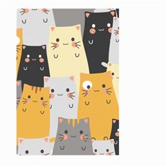 Seamless Pattern Cute Cat Cartoons Large Garden Flag (two Sides) by Bedest