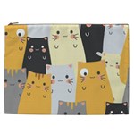 Seamless Pattern Cute Cat Cartoons Cosmetic Bag (XXL) Front