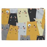 Seamless Pattern Cute Cat Cartoons Cosmetic Bag (XXL) Back