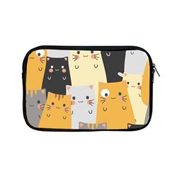 Seamless Pattern Cute Cat Cartoons Apple Macbook Pro 13  Zipper Case