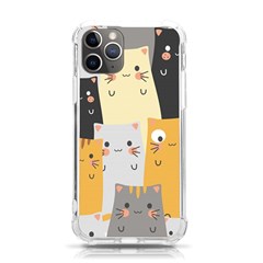 Seamless Pattern Cute Cat Cartoons Iphone 11 Pro 5 8 Inch Tpu Uv Print Case by Bedest