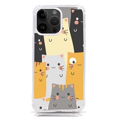 Seamless Pattern Cute Cat Cartoons Iphone 14 Pro Max Tpu Uv Print Case by Bedest