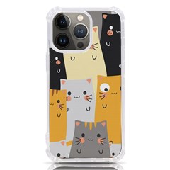 Seamless Pattern Cute Cat Cartoons Iphone 13 Pro Tpu Uv Print Case by Bedest