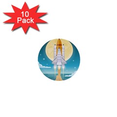 Space Exploration Illustration 1  Mini Buttons (10 Pack)  by Bedest